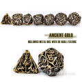 Dungeon and Dragon Metal dice with 3D Skull Feature